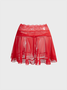 Lace Plain Short Skirt