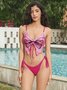 Drawstring Butterfly Bikini Set