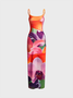 Spaghetti Floral Sleeveless Maxi Dress