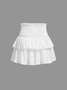 Cotton Plain Short Skirt