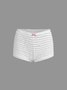 Lace Plain Slim Fit Pants Shorts