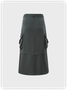 【Final Sale】Street Deep Gray Cargo Pockets Cyberpunk Bottom Skirt