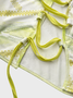 【Final Sale】Edgy Yellow Tie Dye Lace Up Asymmetrical Design Top Tank Top & Cami