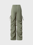 【Final Sale】Street Taupe Wrinkled Cargo Bottom Pants