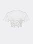 Street Black Lace-Up Design Mesh Graphic Top T-Shirt