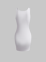【Final Sale】Street White Letter Basic Dress Mini Dress