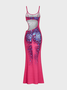 【Final Sale】Y2k Purple Lace up Cut out Dress Midi Dress