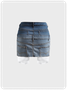 【Final Sale】Color Block Denim Short Skirt