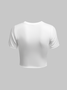 【Final Sale】Crew Neck Abstract Short Sleeve T-Shirt