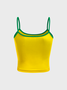 Brasil Spaghetti Color Block Cami Top