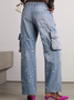 Denim Ombre Cargo Pants Jeans